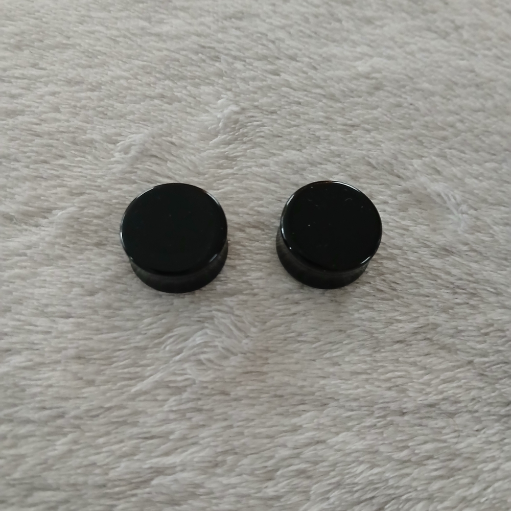 Black Acrylic Plugs 19mm